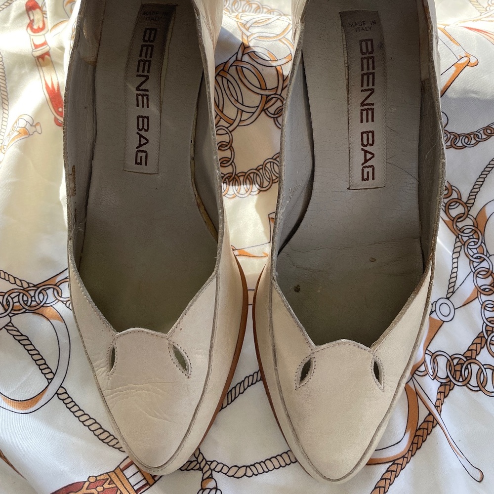 Beene Bag cream leather shoes